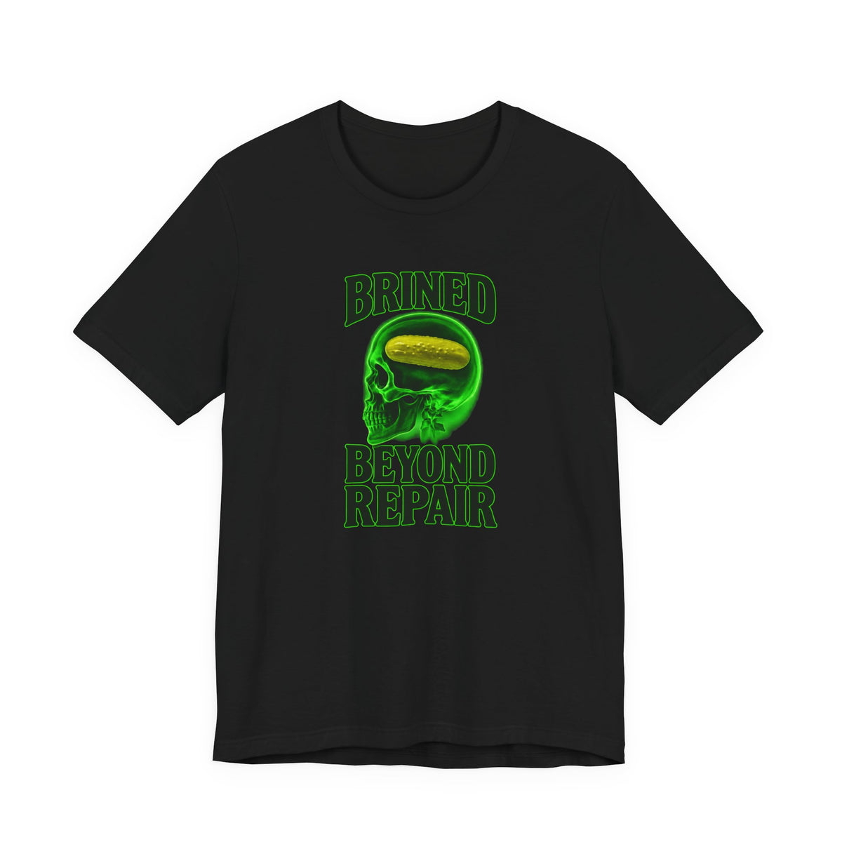 Brined Beyond Repair - Pickle Brain Meme T-Shirt
