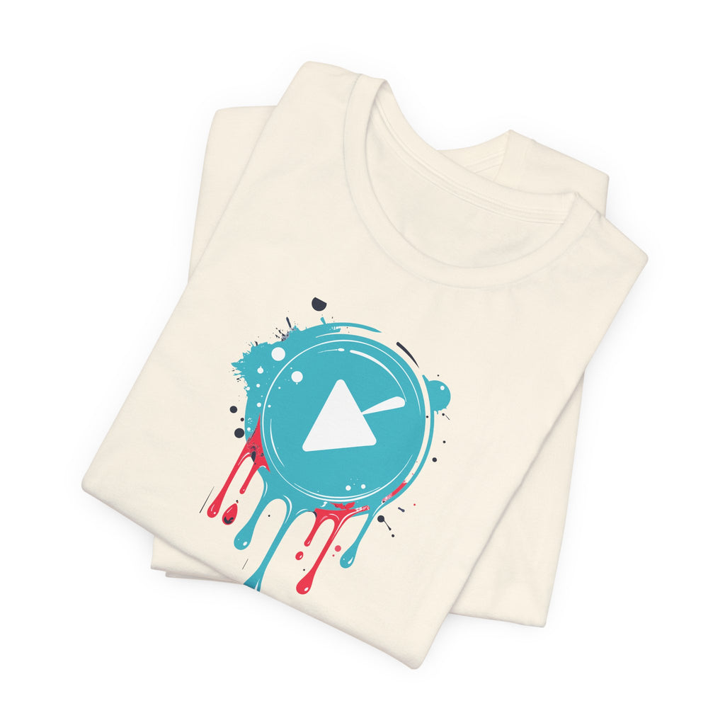Play Button Paint Splash Graphic T-Shirt