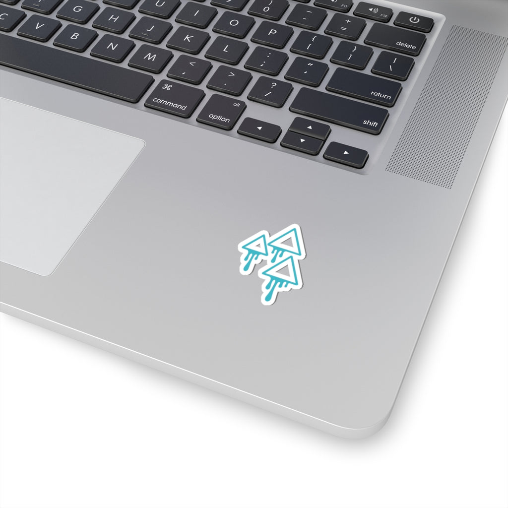 Melting Geometric Triangles Kiss-Cut Stickers
