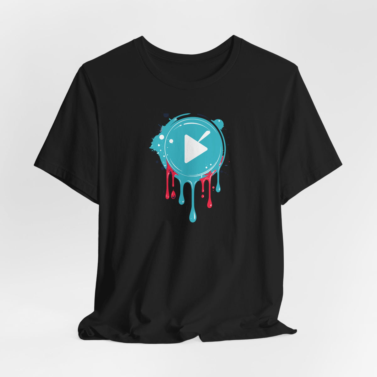 Play Button Paint Splash Graphic T-Shirt