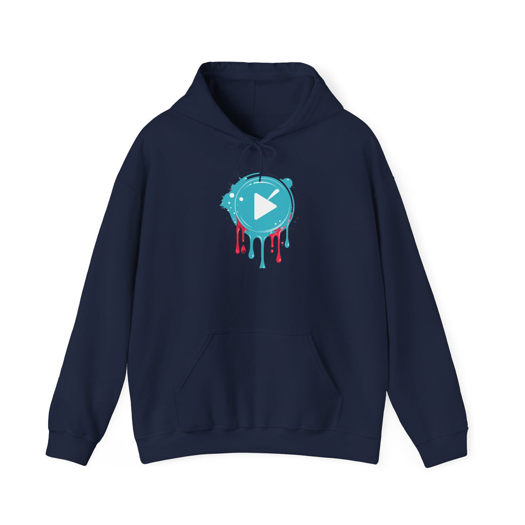 Colorful Dripping Play Button Hoodie
