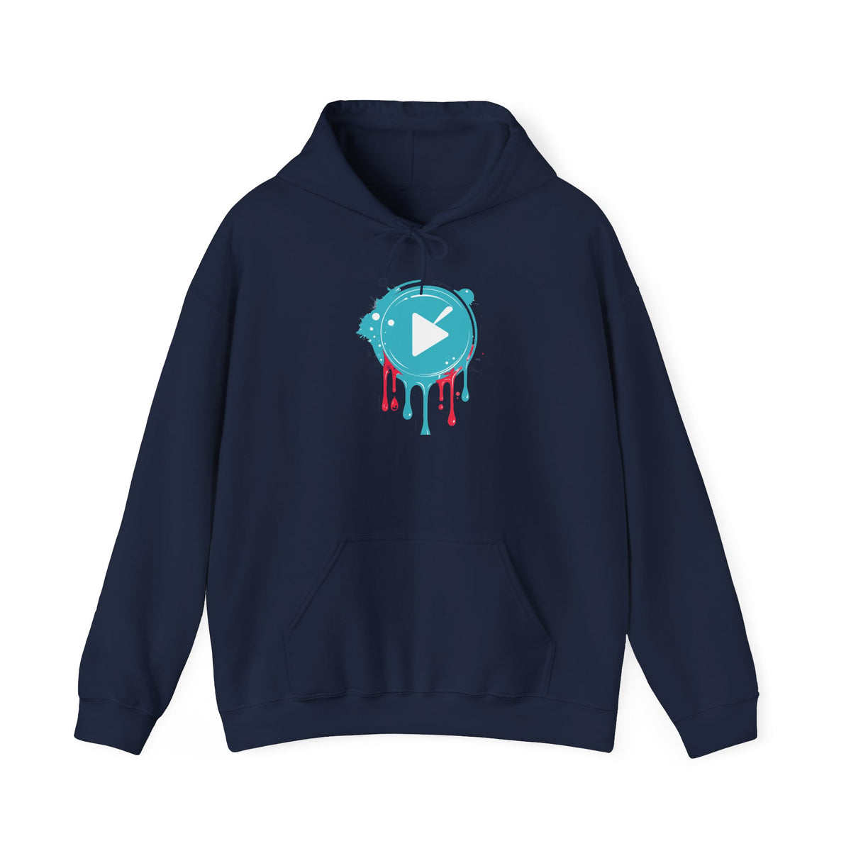 Colorful Dripping Play Button Hoodie