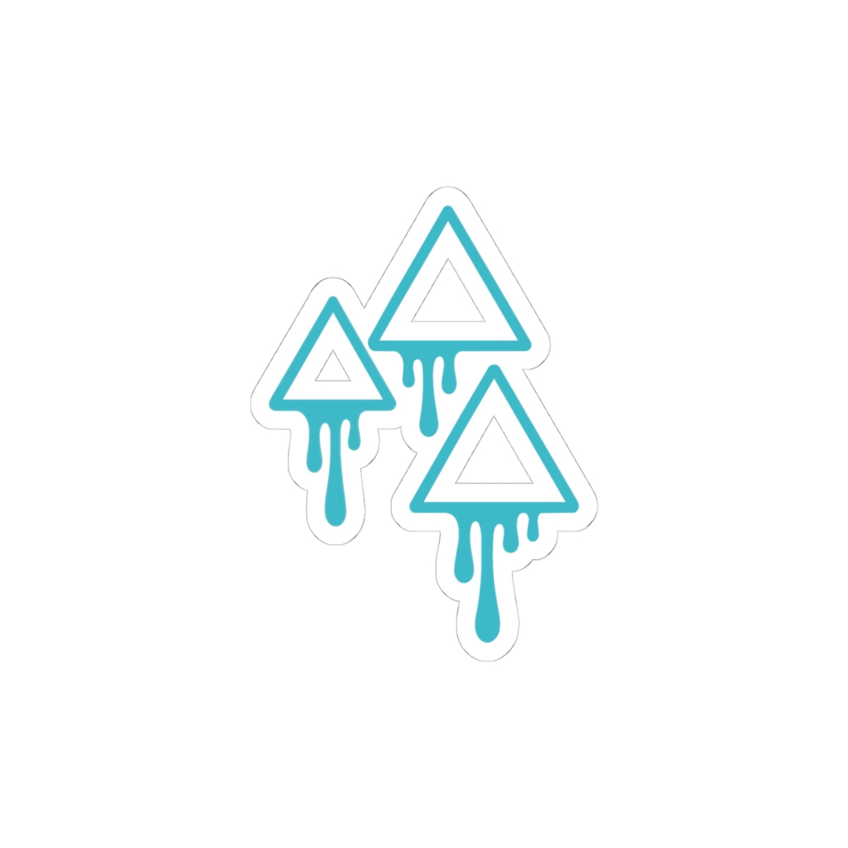 Melting Geometric Triangles Kiss-Cut Stickers