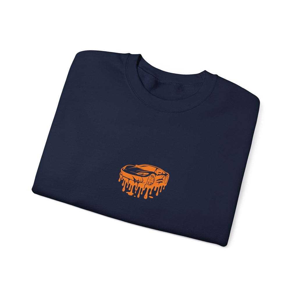 Retro Orange Dripping Mushroom Crewneck Sweatshirt