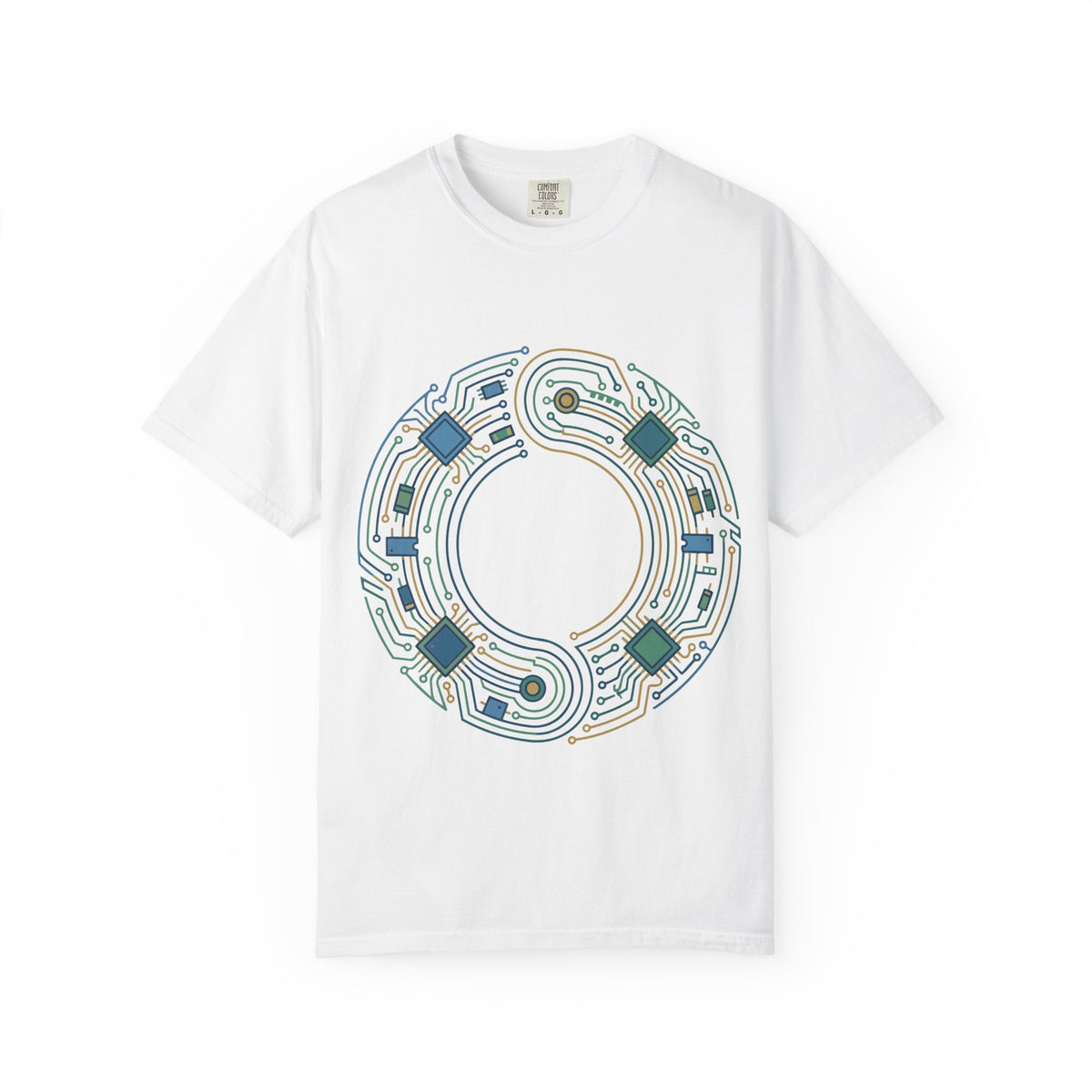 Geometric Circuit Ring T-Shirt