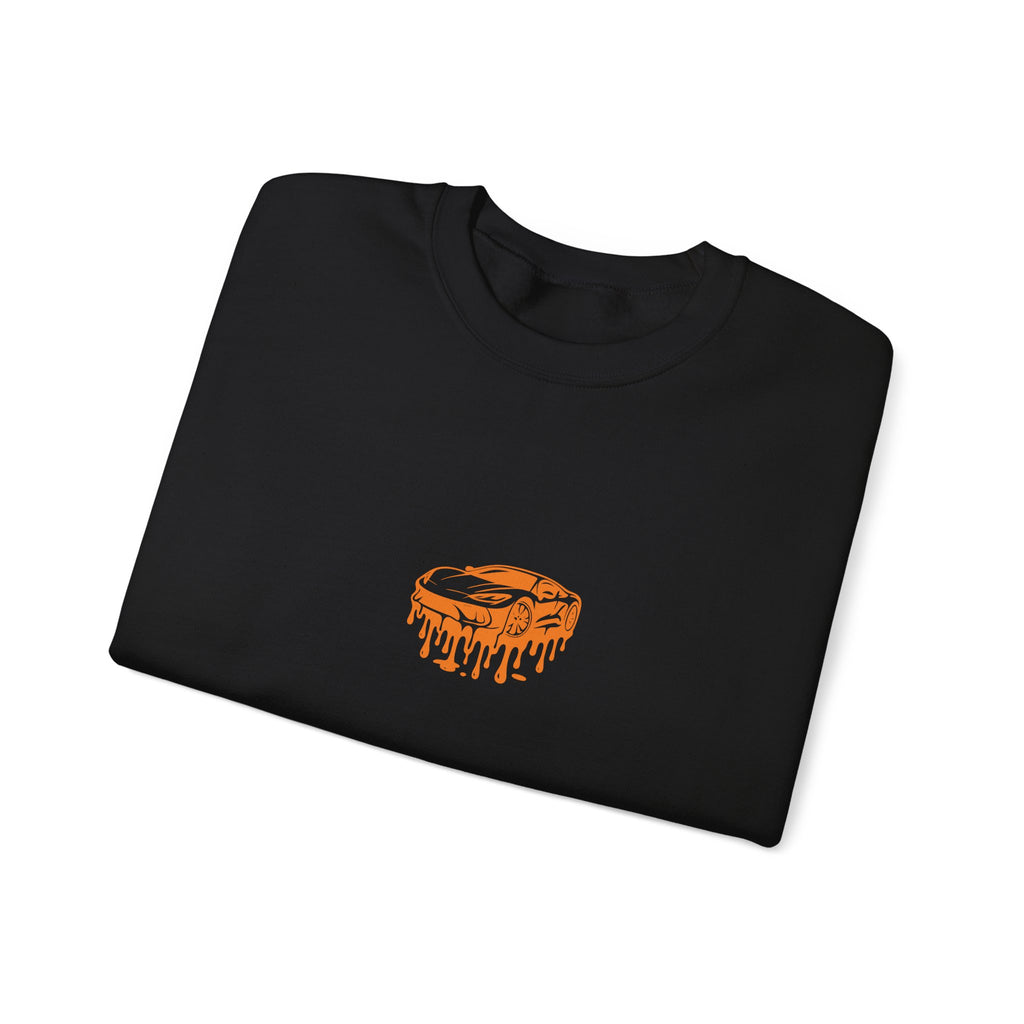 Retro Orange Dripping Mushroom Crewneck Sweatshirt