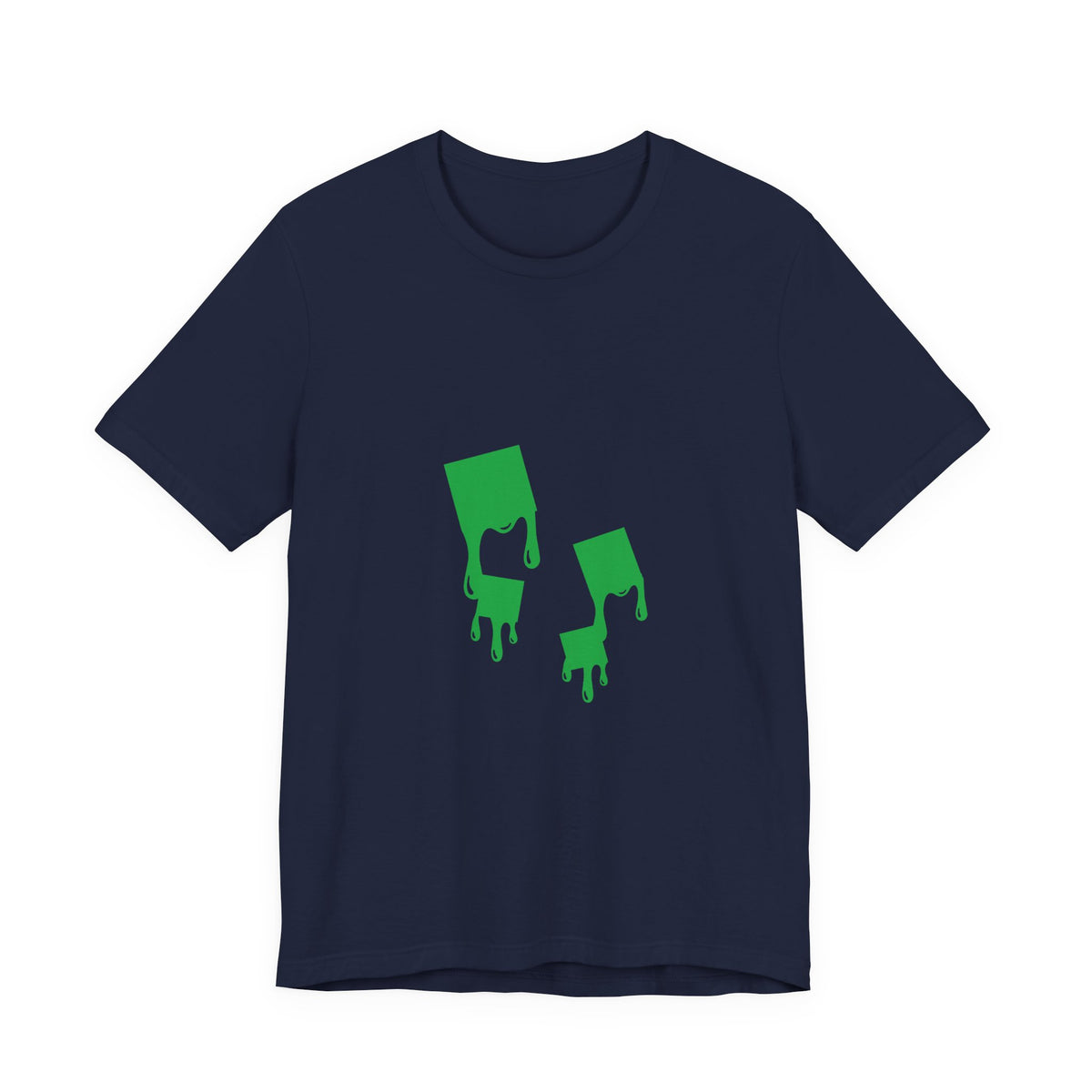 Green Melting Paint Drips Graphic T-Shirt