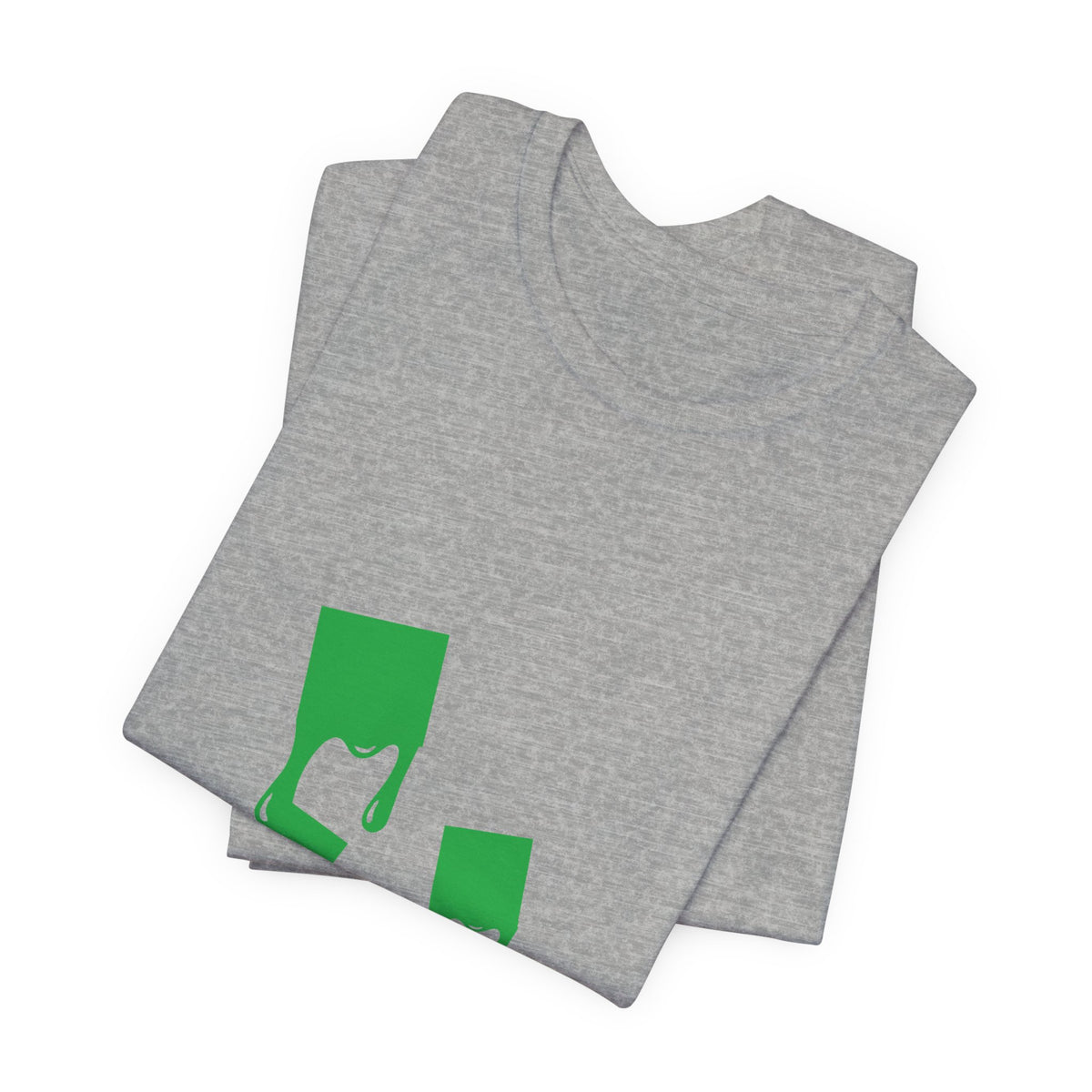Green Melting Paint Drips Graphic T-Shirt