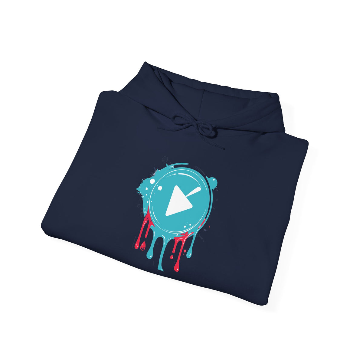 Colorful Dripping Play Button Hoodie