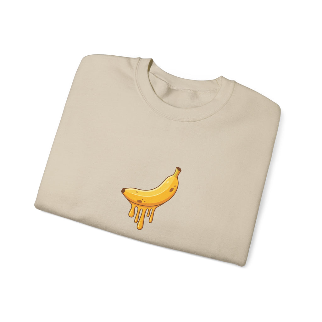 Playful Melting Banana Crewneck Sweatshirt