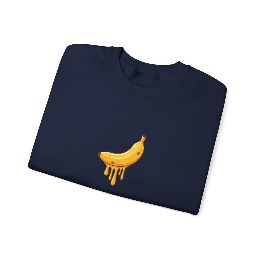 Playful Melting Banana Crewneck Sweatshirt