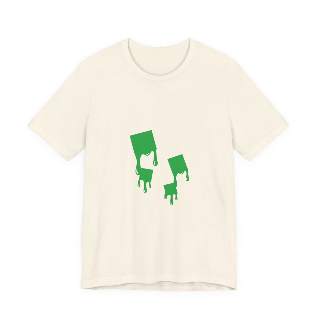 Green Melting Paint Drips Graphic T-Shirt