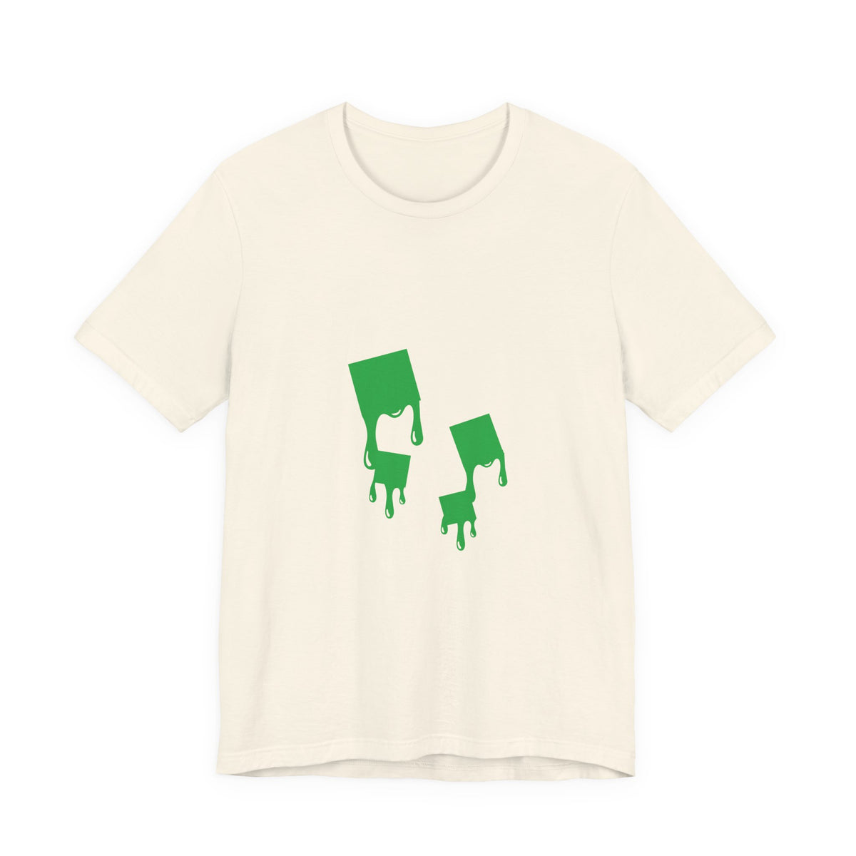 Green Melting Paint Drips Graphic T-Shirt