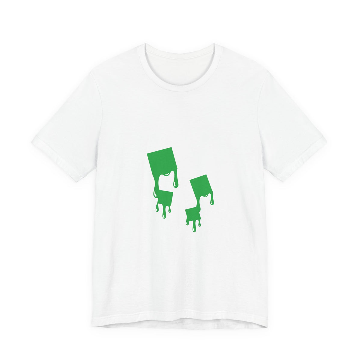Green Melting Paint Drips Graphic T-Shirt