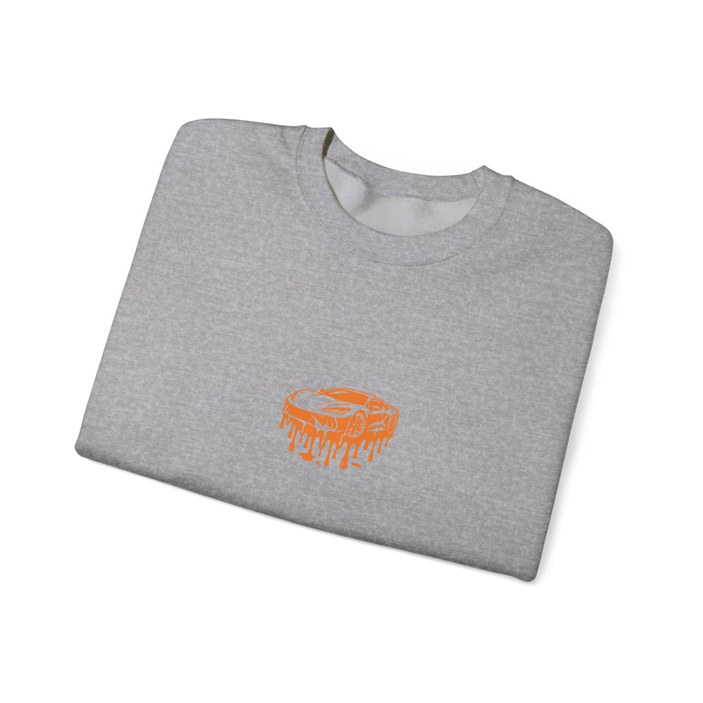 Retro Orange Dripping Mushroom Crewneck Sweatshirt