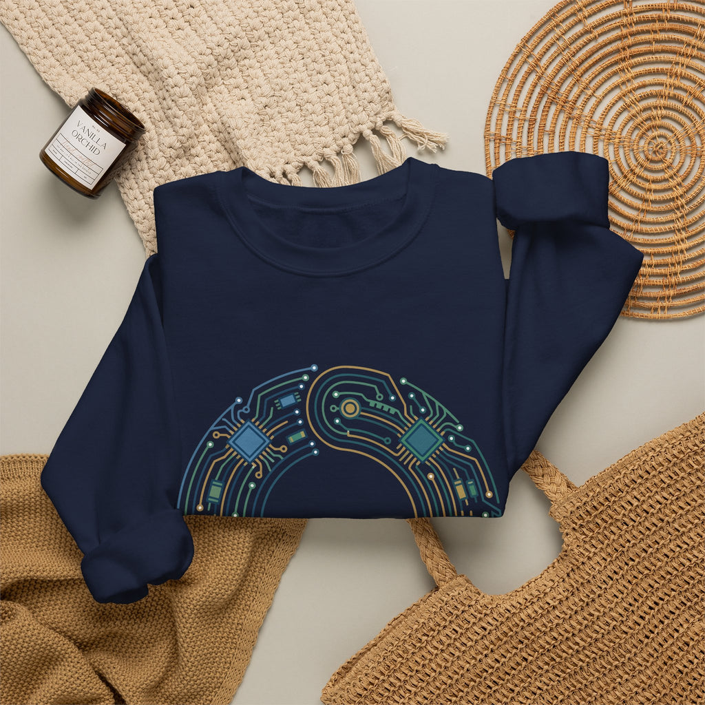 Geometric Circuit Ring Sweatshirt