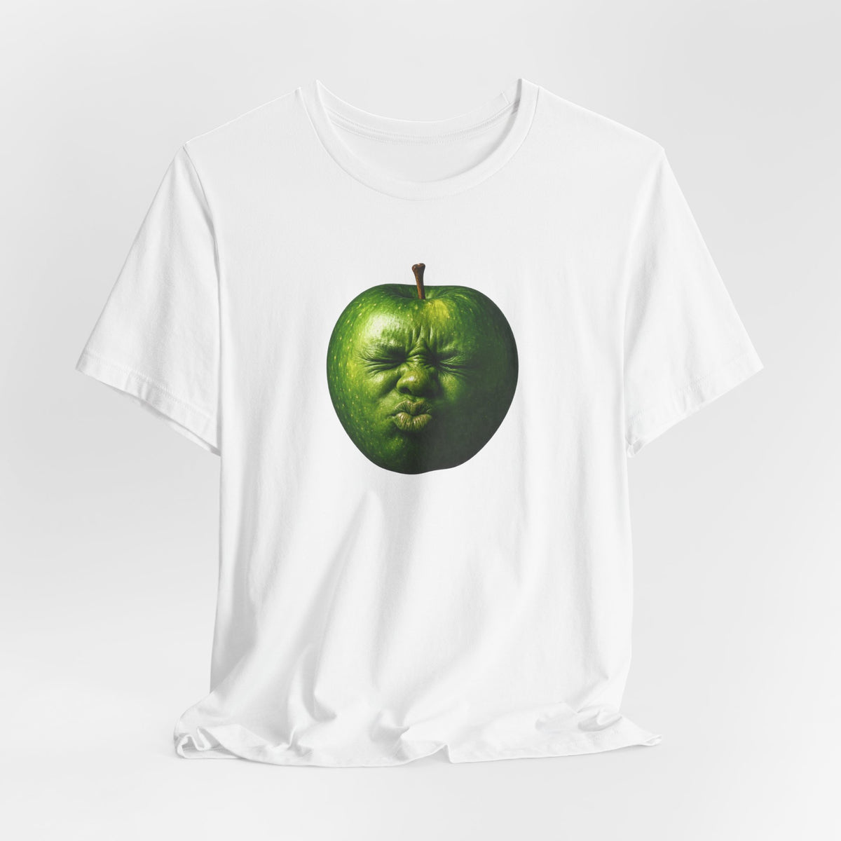 Green Apple Face - Brainrot Memes T-Shirt