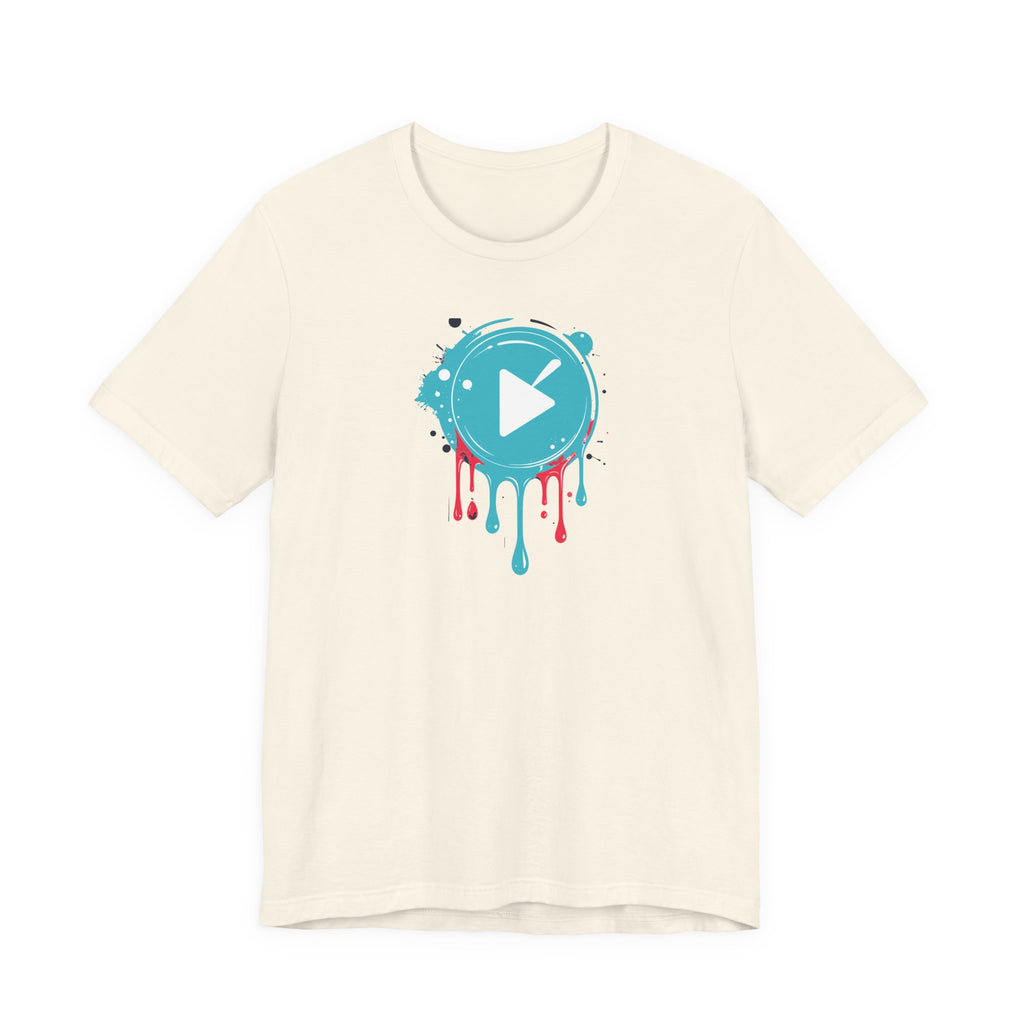 Play Button Paint Splash Graphic T-Shirt
