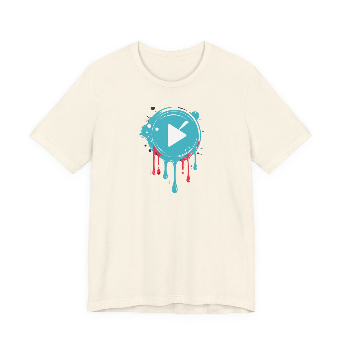 Play Button Paint Splash Graphic T-Shirt